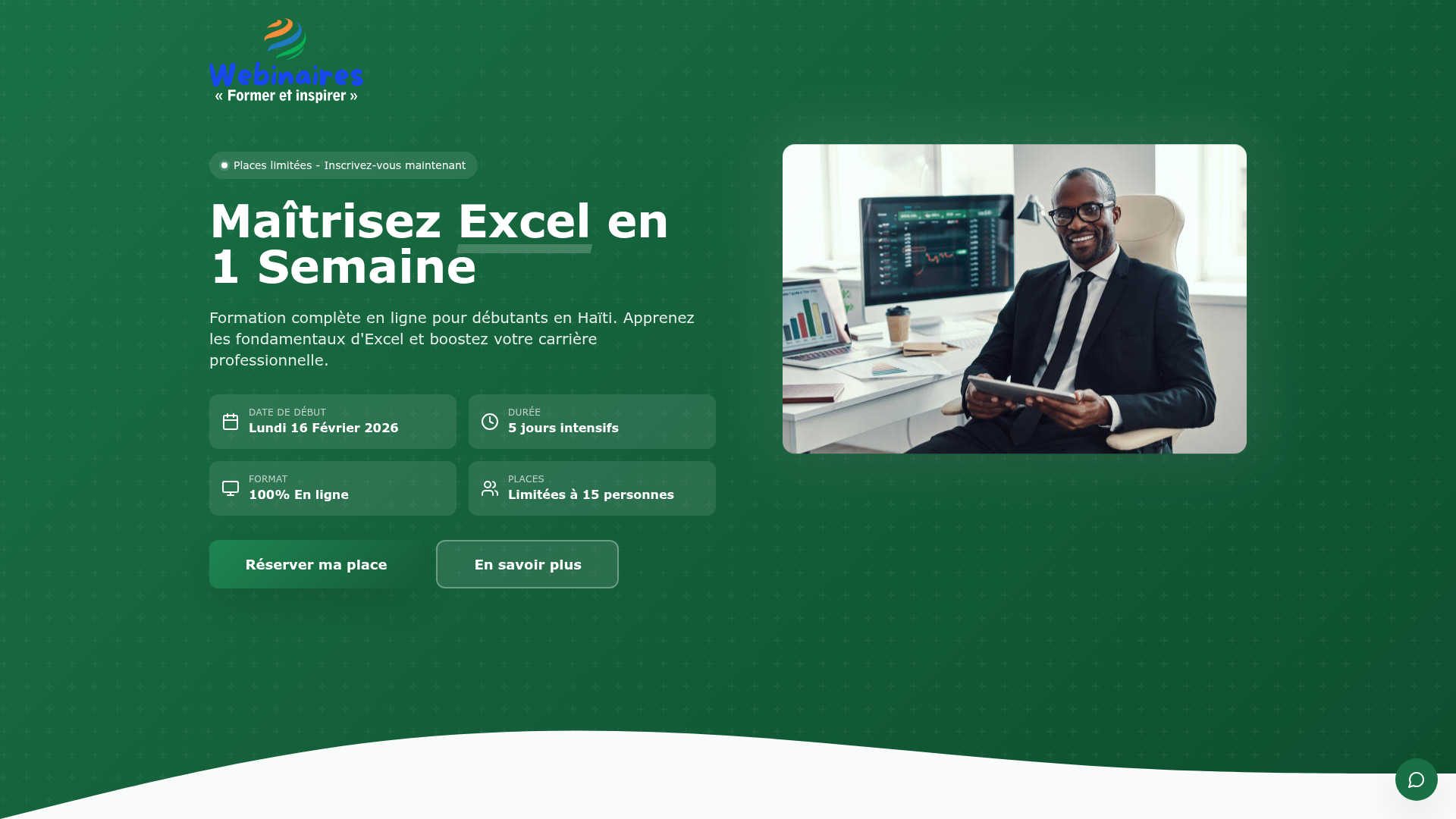 Aperçu du site Excel Haïti